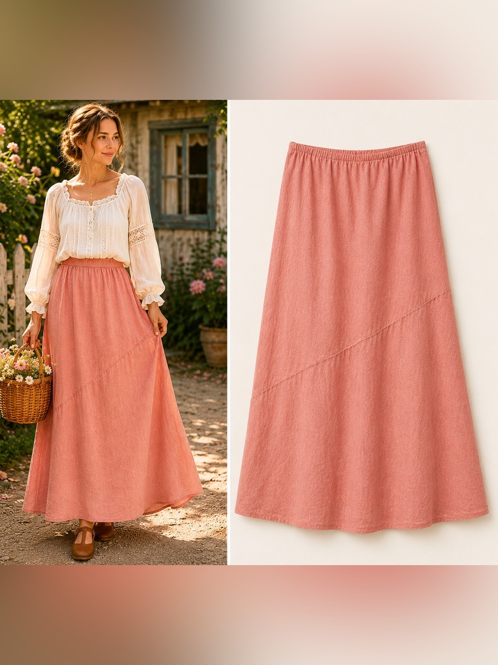 Nordstrom Rose-Pink Maxi Skirt